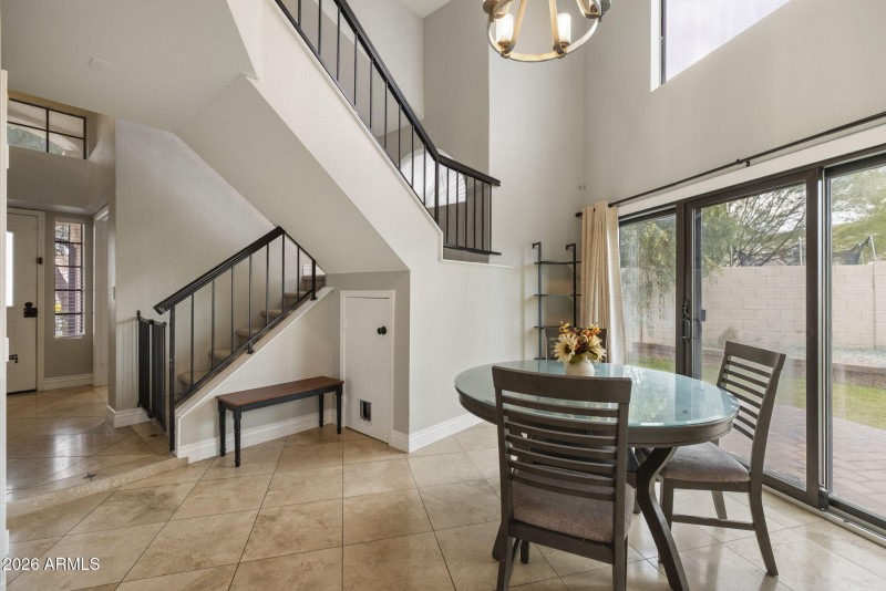 sliding door to side yard