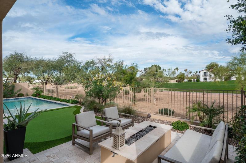 Firepit looking over hole 12