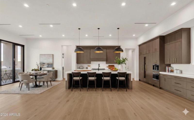 kitchen and dining room