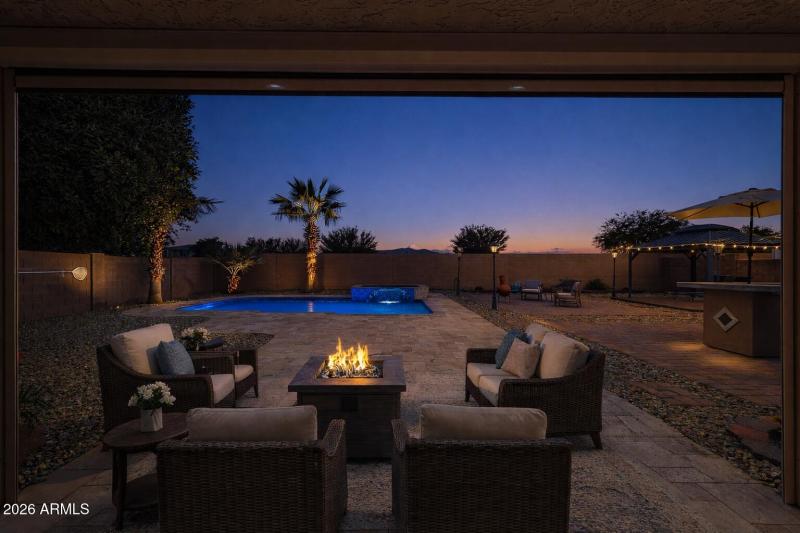 18248 W Montecito back patio twilight