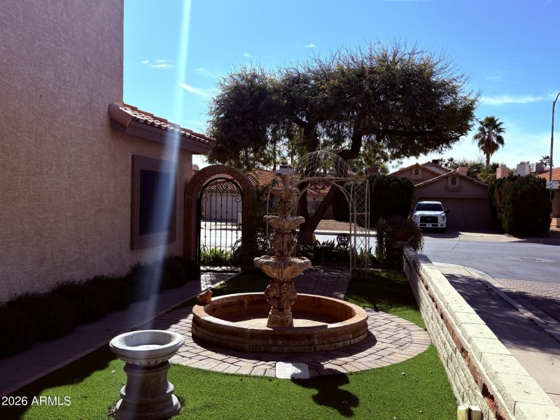 Front Exterior fountain