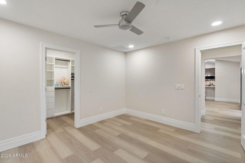 Casita / ADU bedroom and walk in closet