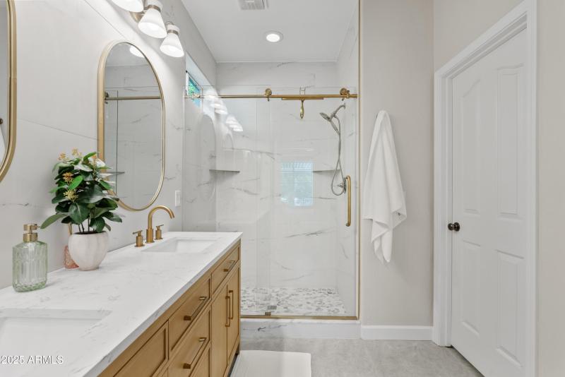 Spa-inspired remodeled bathroom