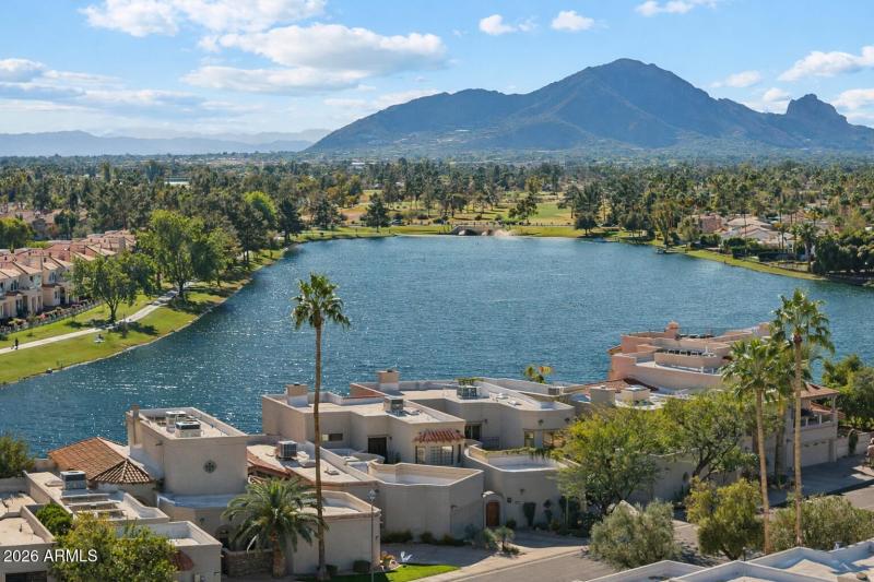 Camelback Mtn and Lake from the home