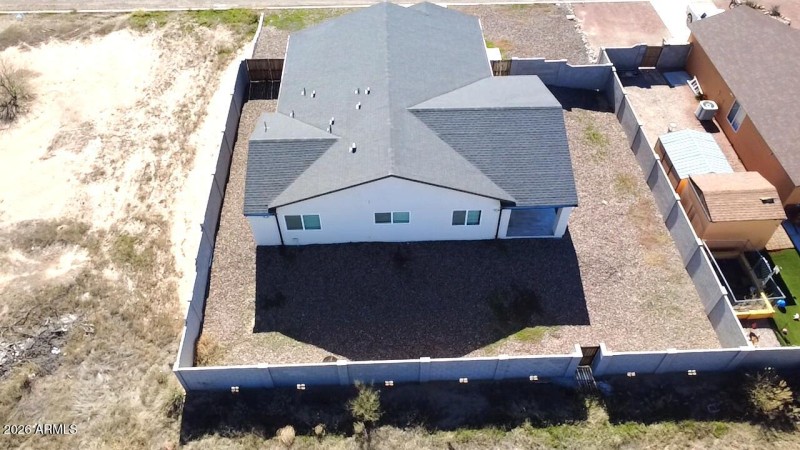 Aerial view of back