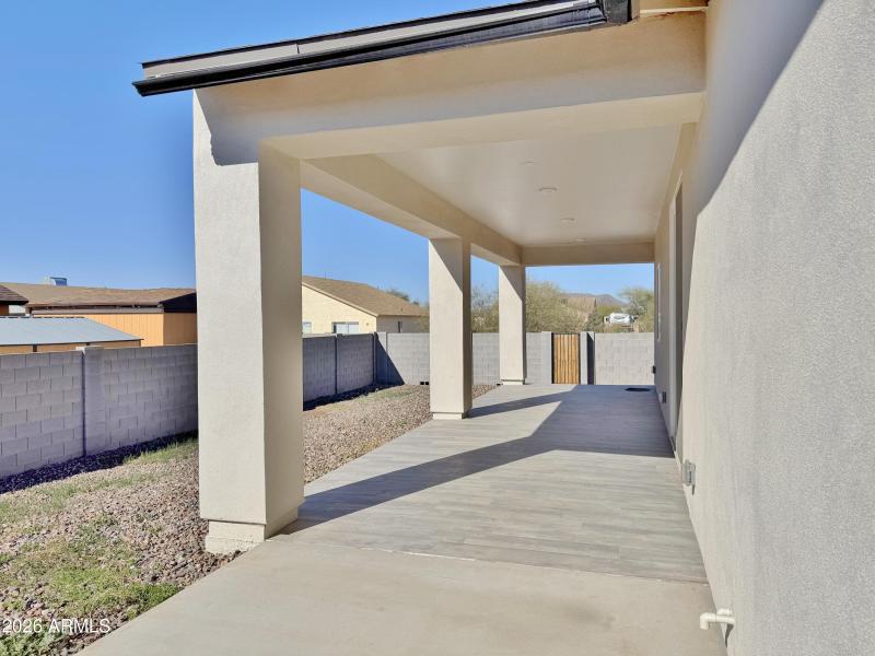 Extended covered patio
