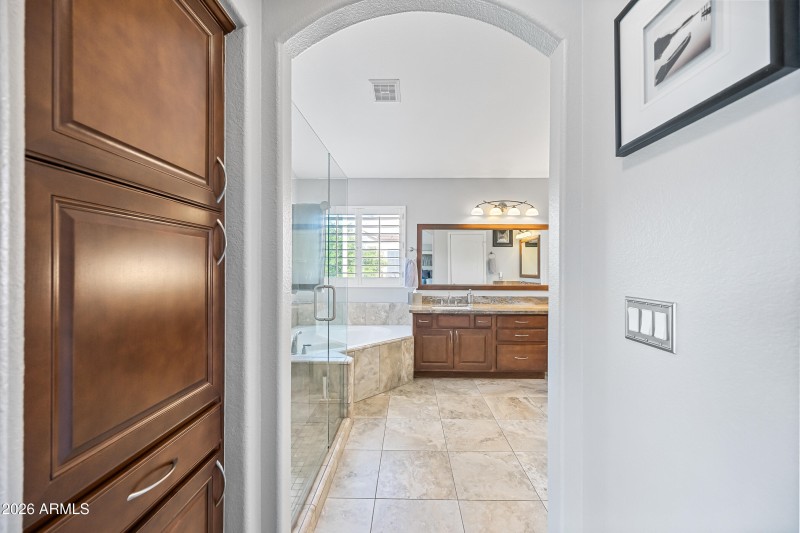 Primary bathroom entry