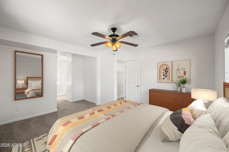 AI ENHANCED: Primary Bedroom - Rendering