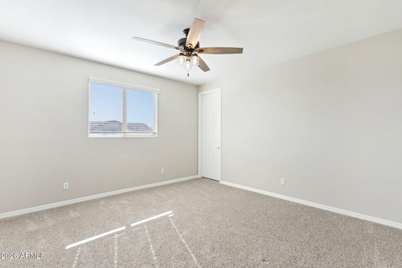 Third upstairs bedroom w walk in closet