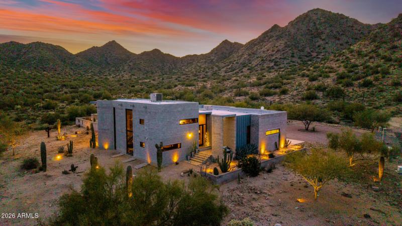 Aerial view at twilight