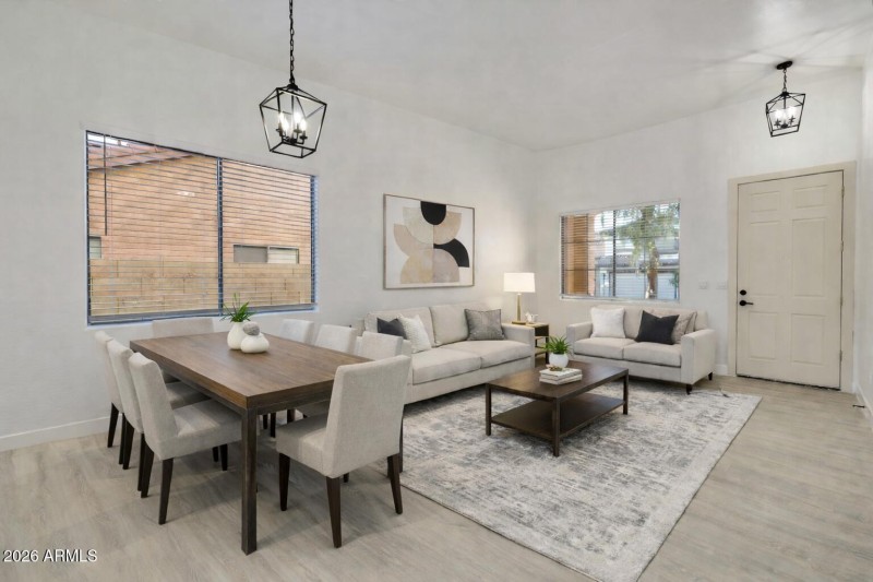 Virtually Staged Living & Dining