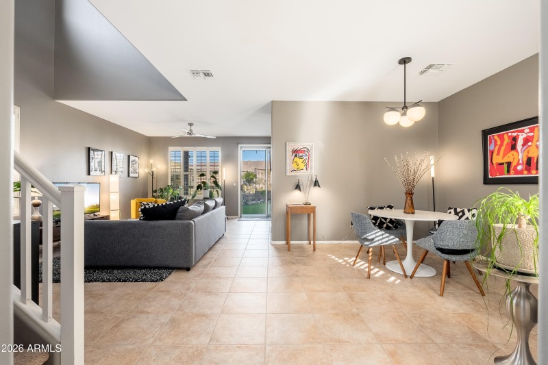 Open Living & Dining Area