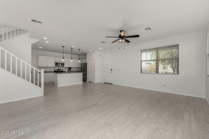 Family Room With Upgraded Tile Floors