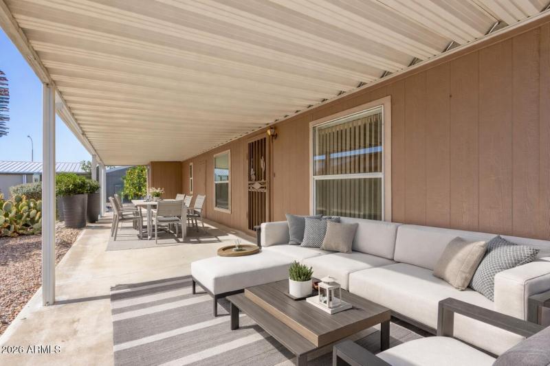 Virtually staged patio