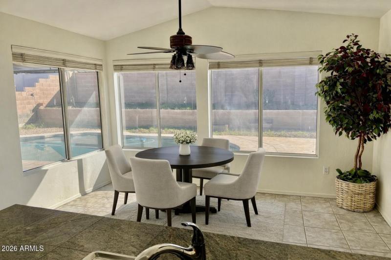 eat in kitchen vitually staged