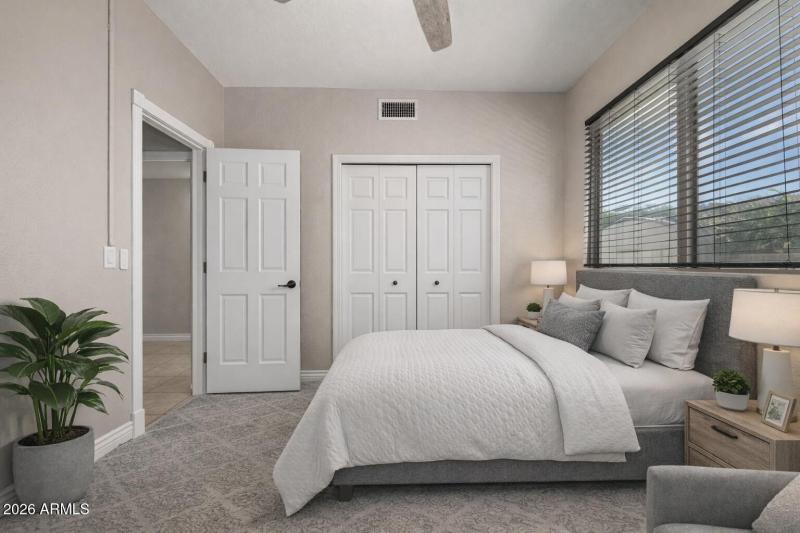 virtually staged 1st floor guest bedroom