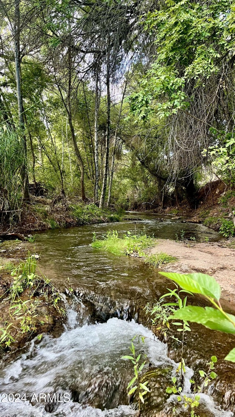 flowing creek looking north