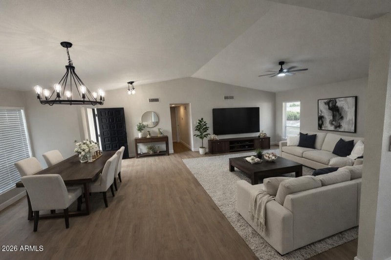 LIVING ROOM 1 AND DINING VURTUALLY STAGE