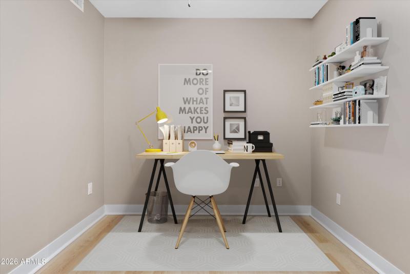 Den virtually staged