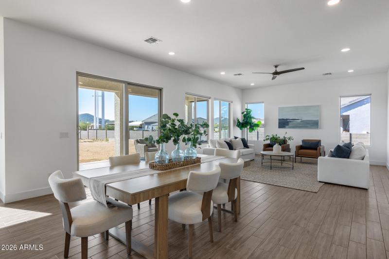 Dining in great room