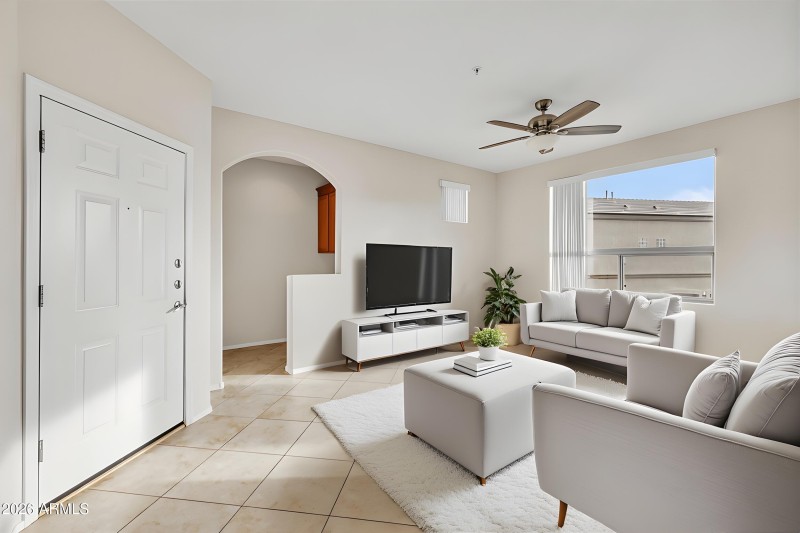 Living Room with Office niche