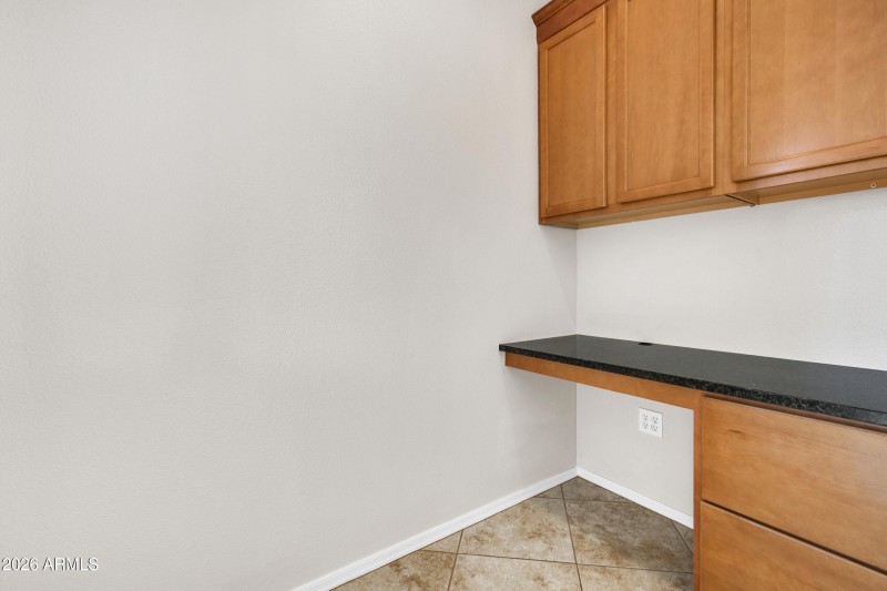 Desk space with storage