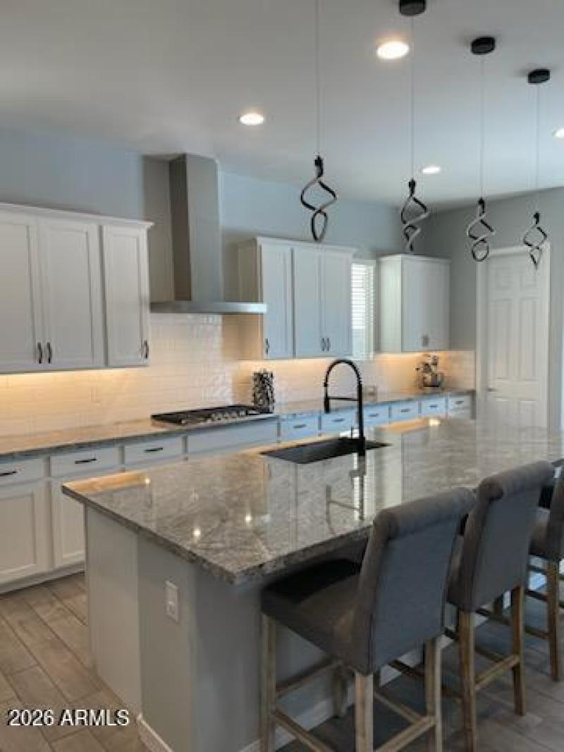 Subway tile backsplash