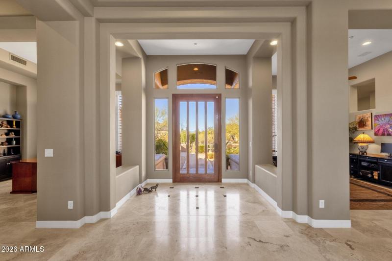 Front entry with office on either side