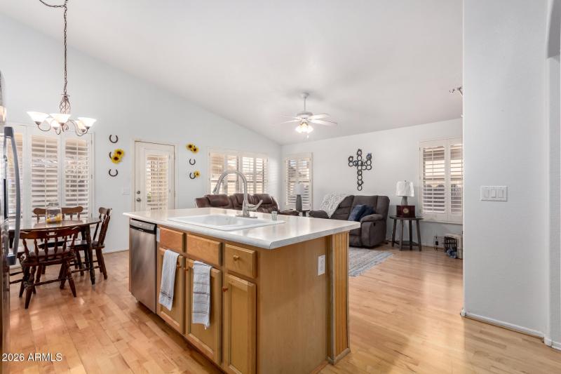 Kitchen/dining/family area