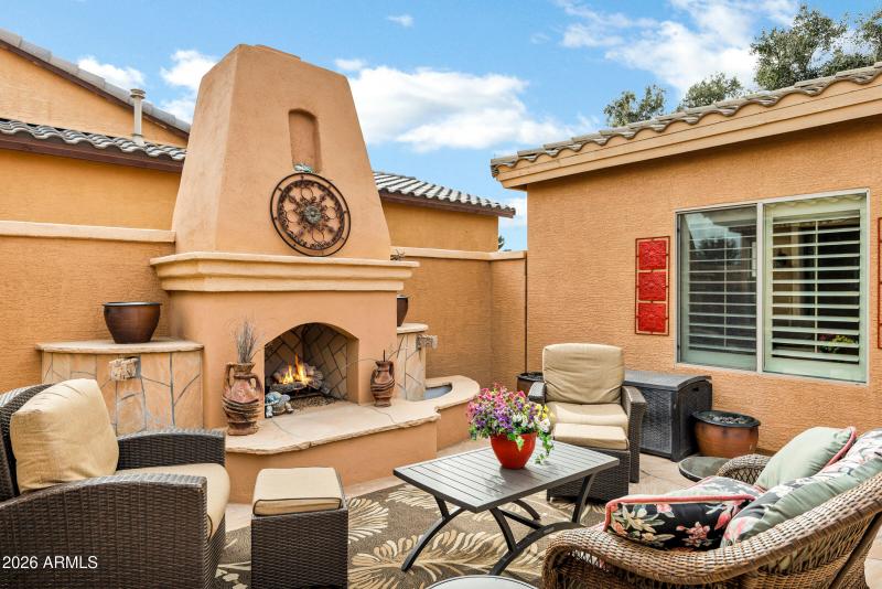 Front Courtyard Fireplace