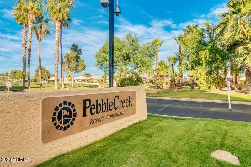 PC Entrance with Pebblecreek signage
