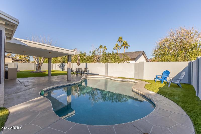 Backyard – Pool and patio space