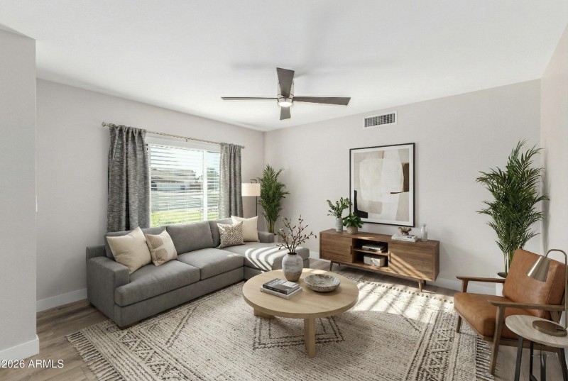 Living Room Virtually Staged