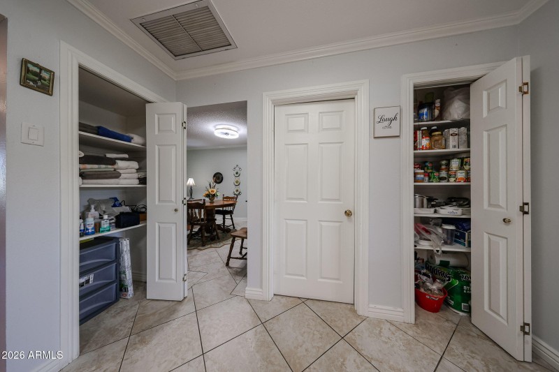 Linen closet and pantry