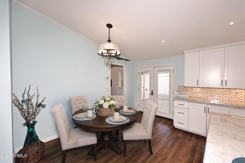 Eat-in Kitchen staged 9328 E Sun Lakes