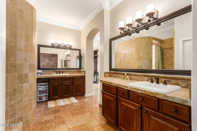 Primary bath is gorgeous