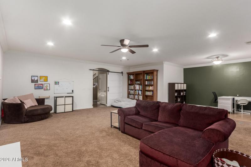 Basement living area