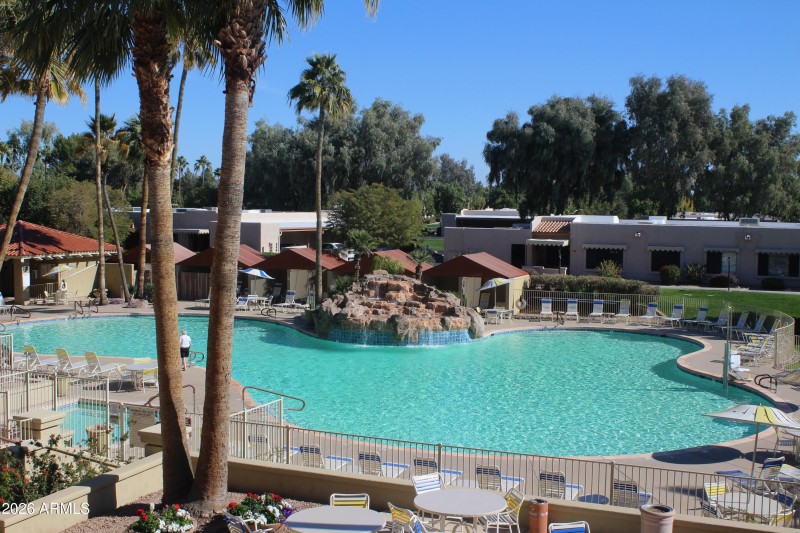 Community Pool Off of the Restaurant
