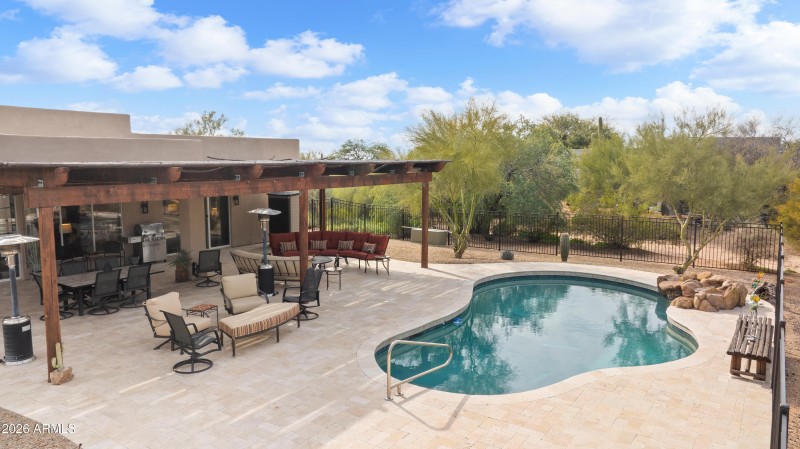 And serene backyard relaxing