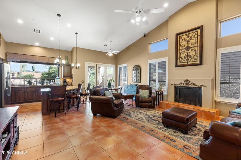 family room and Kitchen