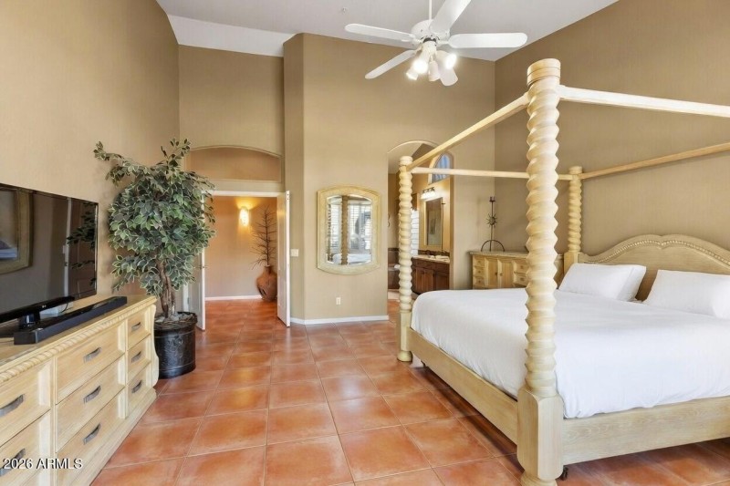 Primary suite from patio door