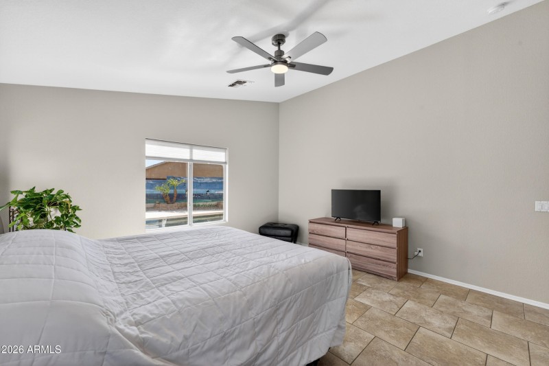 Backyard views from master bedroom