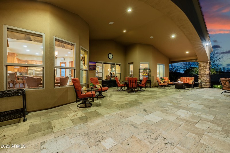 Beautiful travertine decking