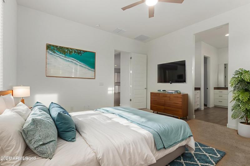 Virtually Staged Primary Bedroom