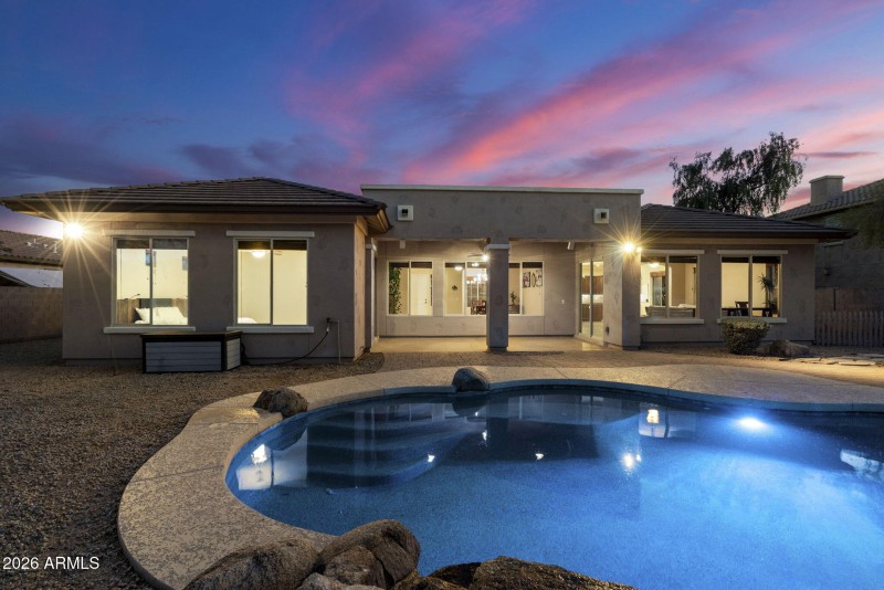 Pool w Paver Patio & Sunset Views