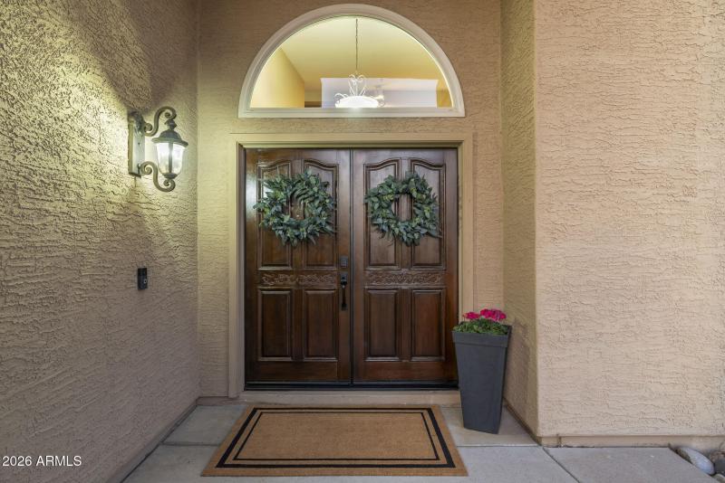 Double door front entry