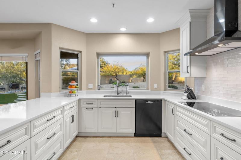 Bright, open kitchen