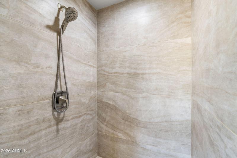 Primary walk-in shower