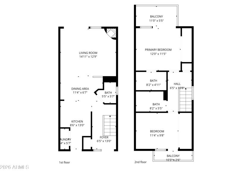Floor plan for 1st & 2nd Floor