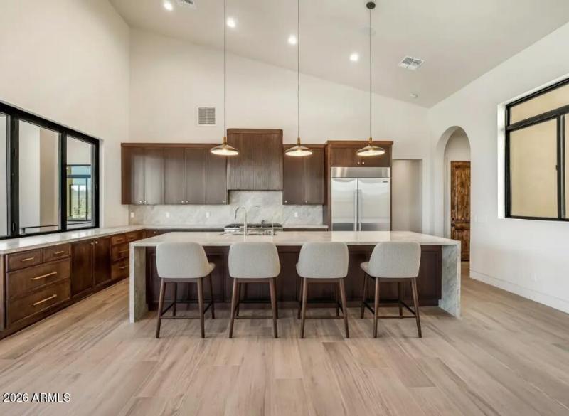 Digitally staged kitchen